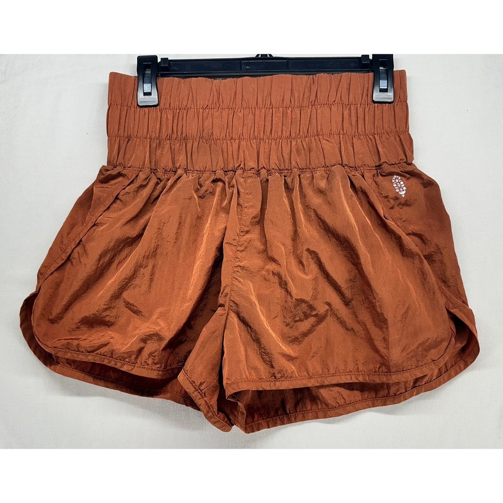 Free‎ People Movement The Way Home Shorts Rust Orange High Waist Running S/M